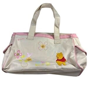 Disney Winnie‎ the Pooh Diaper Bag Baby Cream Pink Embroidered Kidcore Y2K Large